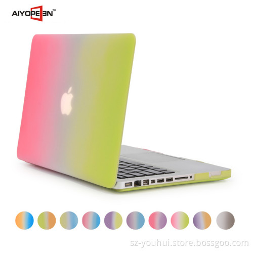 Fashion and Simple colourful cover rainbow matte hard case for macbook pro 13' 15' inch